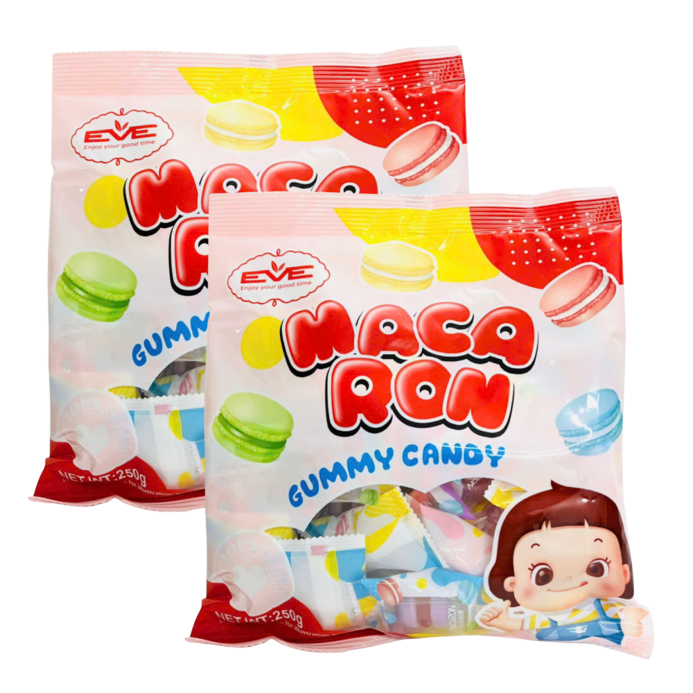Kẻo Dẻo Humburger Macaron Dai Dai Ngọt Ngọt 250 Gram