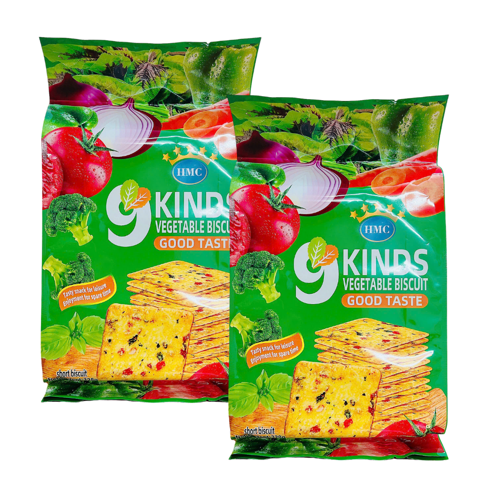 Bánh Quy Rau Củ 9 Vị HMC Gói 328G