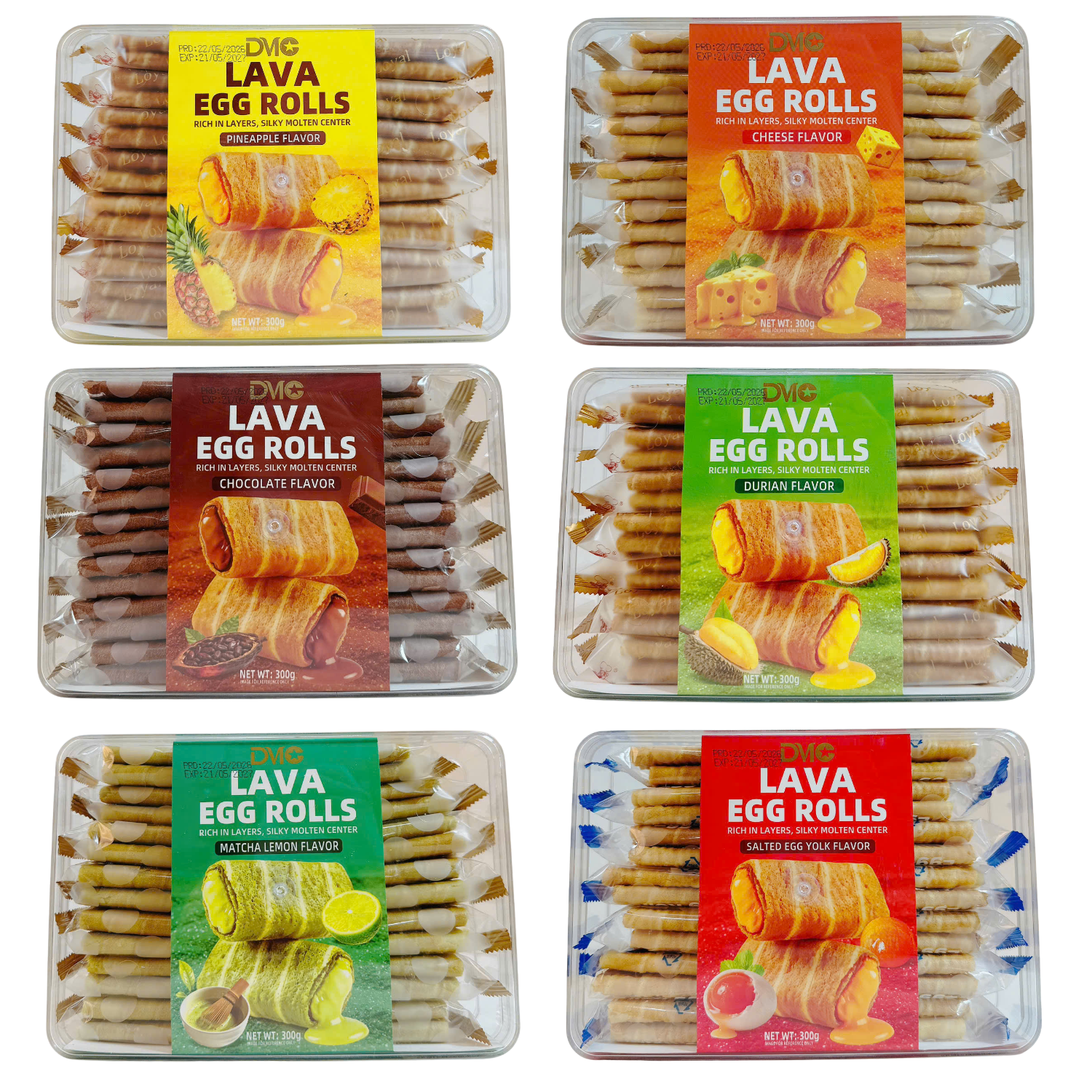 Bánh Quế Cuộn 3 Vị Dừa, Dứa, Sầu Riêng 300G