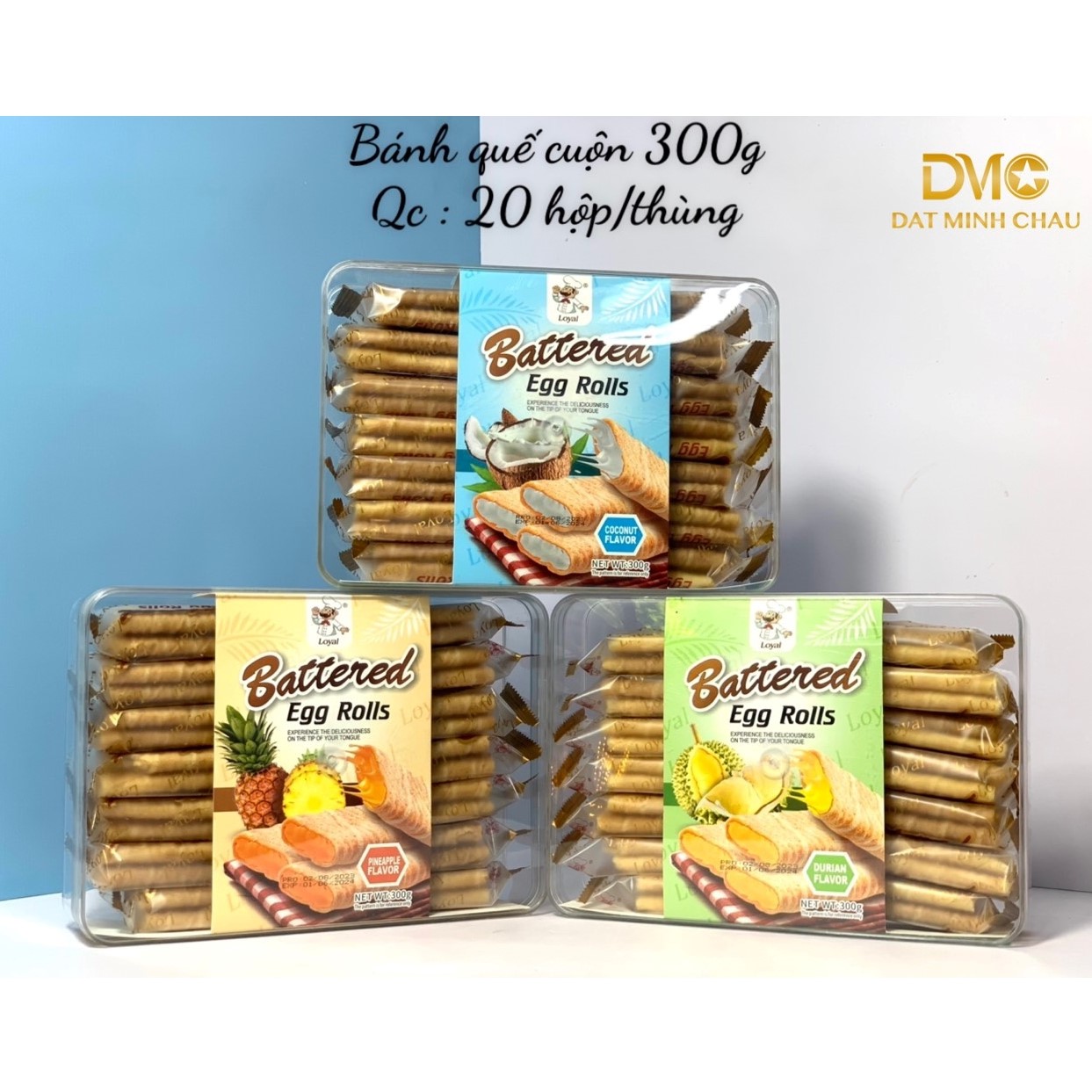 BÁNH QUẾ CUỘN 3 VỊ 300G