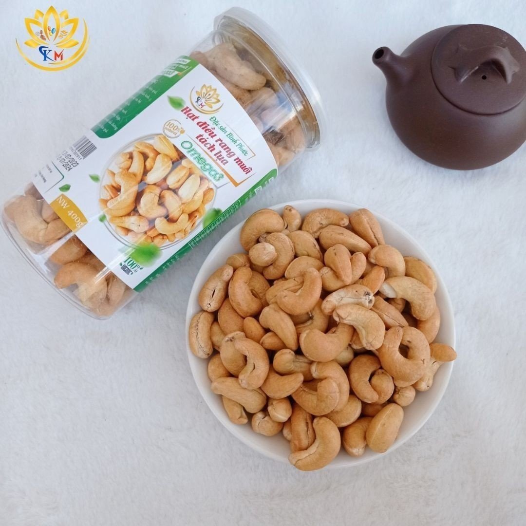 HẠT ĐIỀU RANG MUỐI TÁCH LỤA 400G