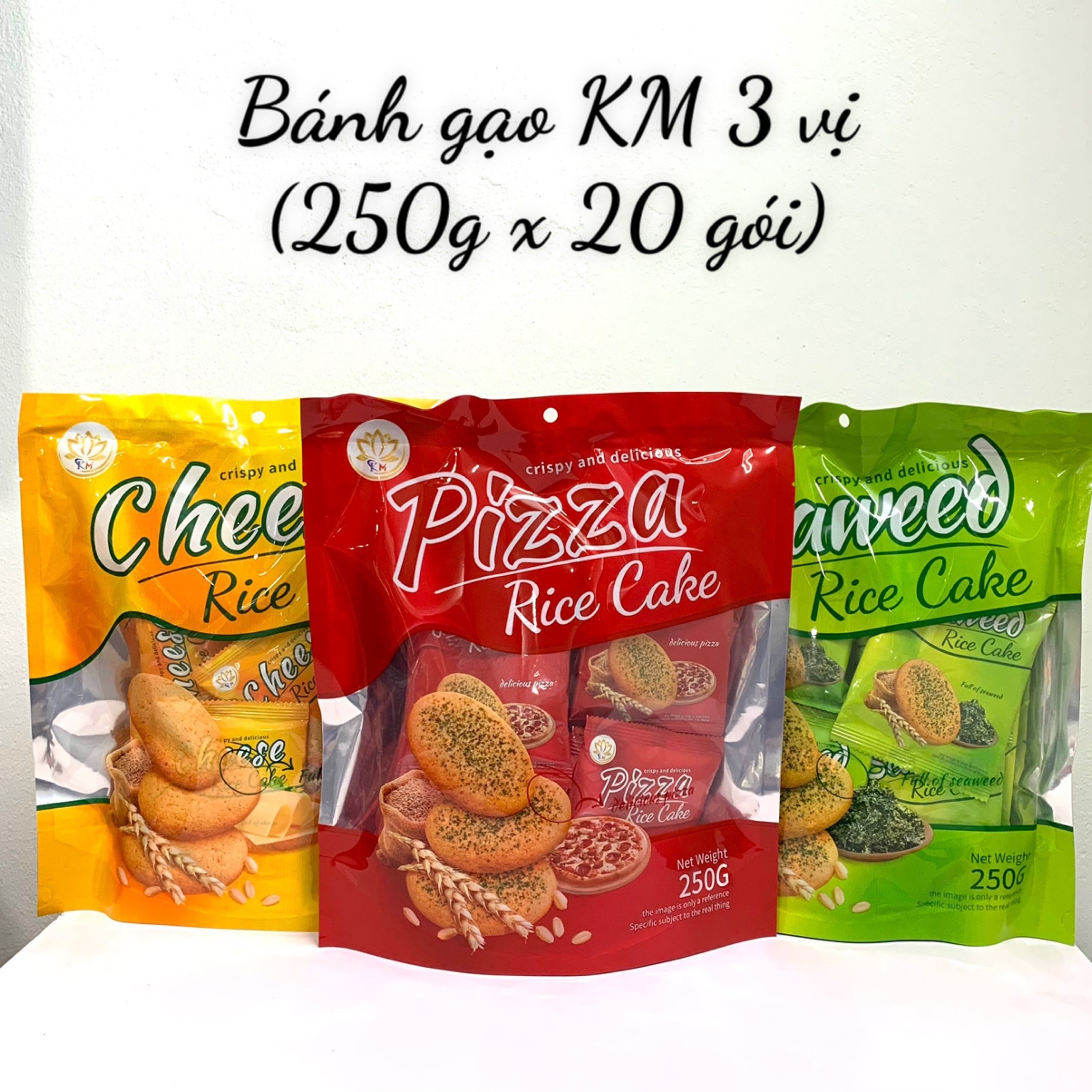 BÁNH GẠO KM 3 VỊ 250G